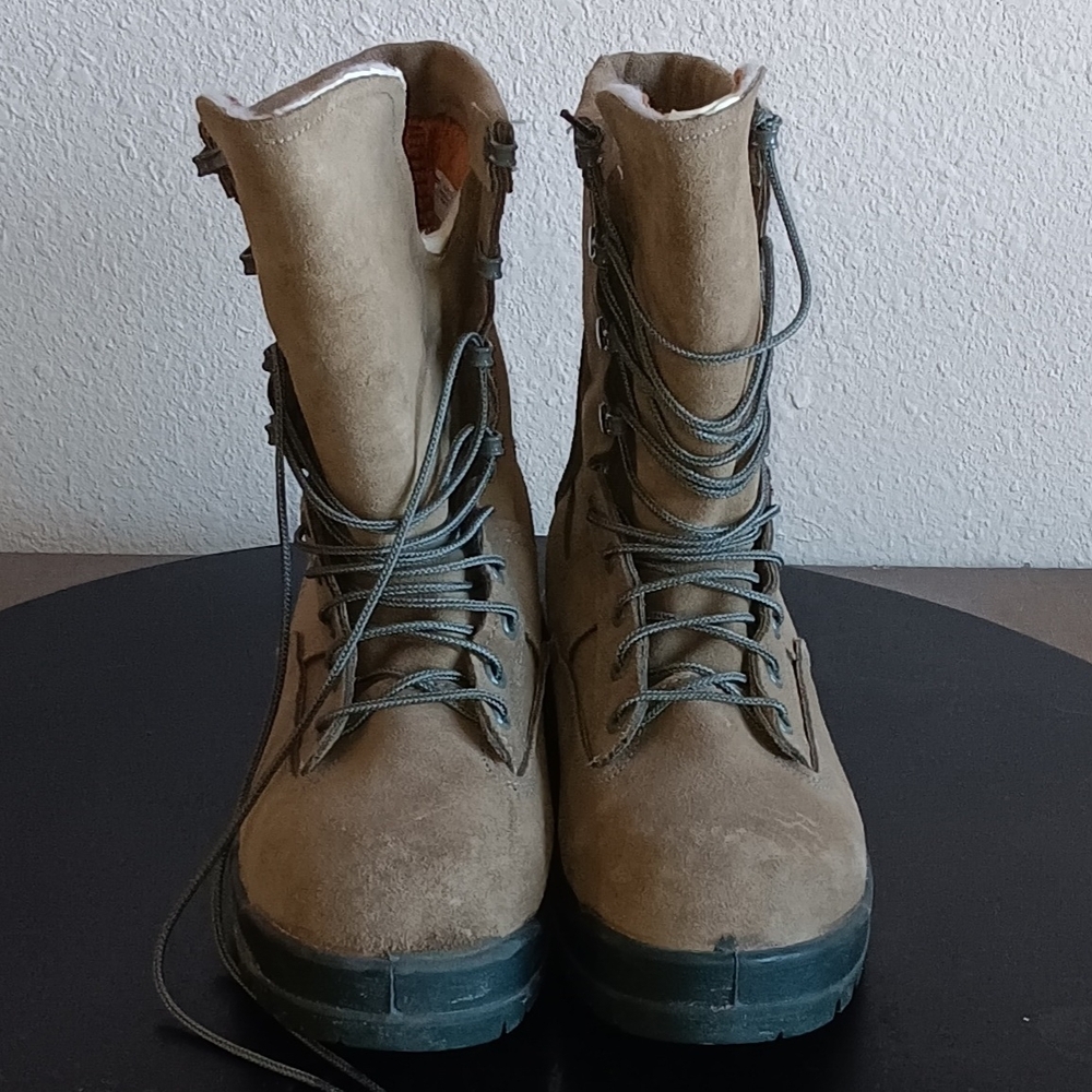 Women's Tan Belleville Cold Weather Steel Toe Insulated Lace-Up Boots Sz 5.5W